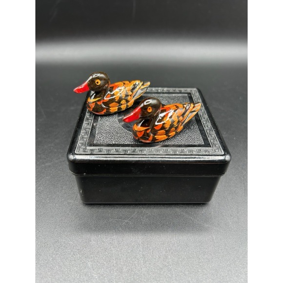 Other - Mallard Drake Duck Miniature Wood Figurine Hand Carved & Painted Vintage 2"